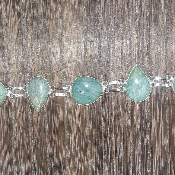 Amazonite Polished Statement Bracelet - Picture 3 of 5